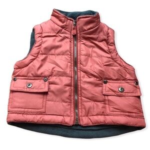 Baby Orange Vest With Fleece Lining Size 12-18 Months